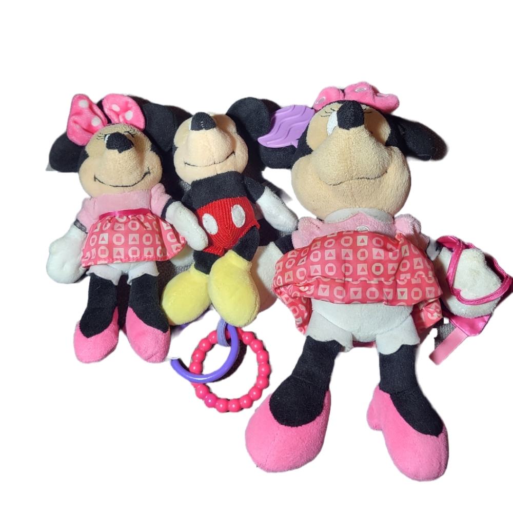 Disney Baby Rattle Mickey and Minnie Toys Lot of 3